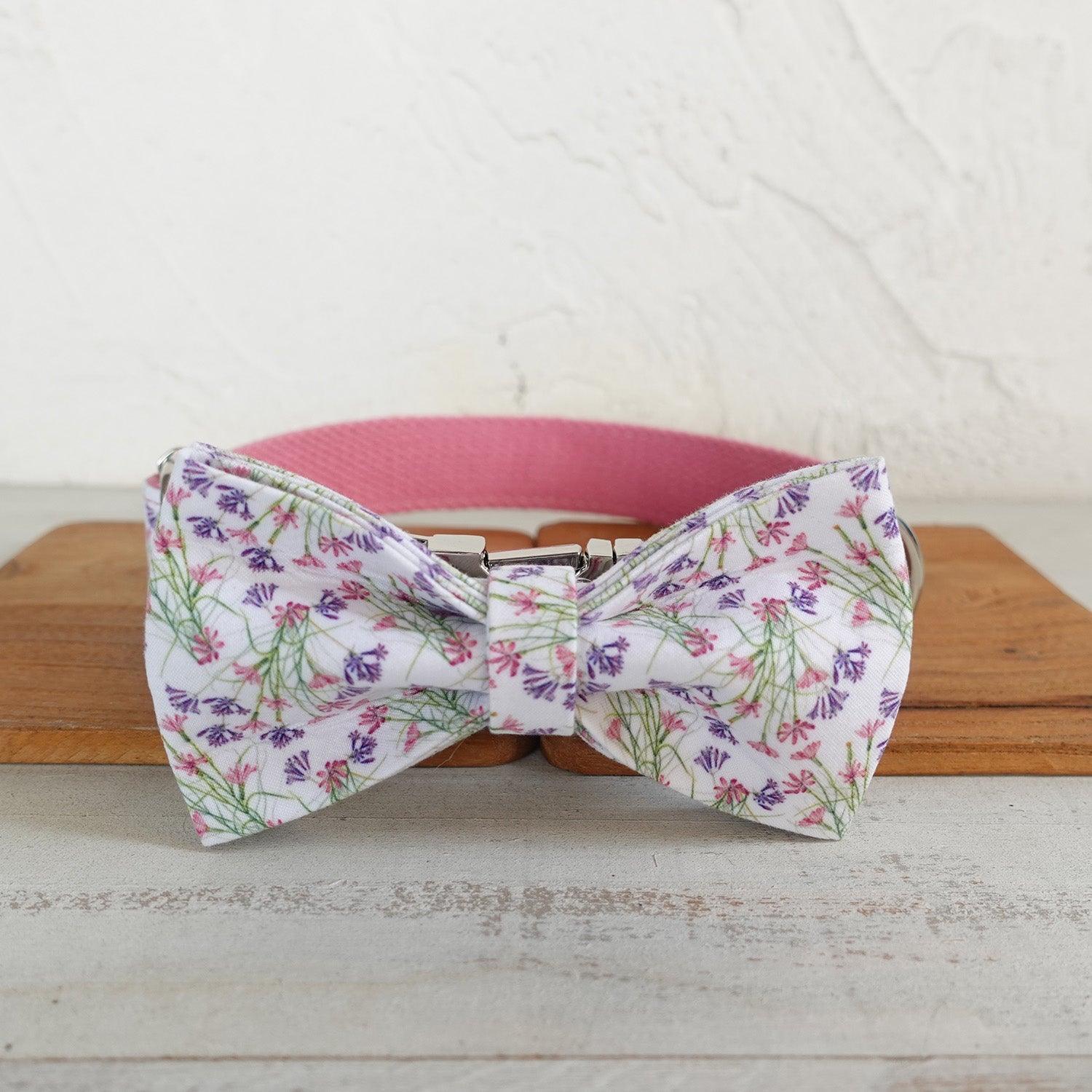 Tulbaghia Pink Personalized Dog Collar Set - iTalkPet