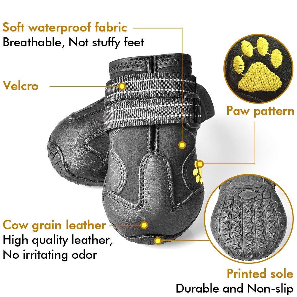 Waterproof Dog Shoes Boot with Reflective Rugged Anti-Slip Sole - iTalkPet