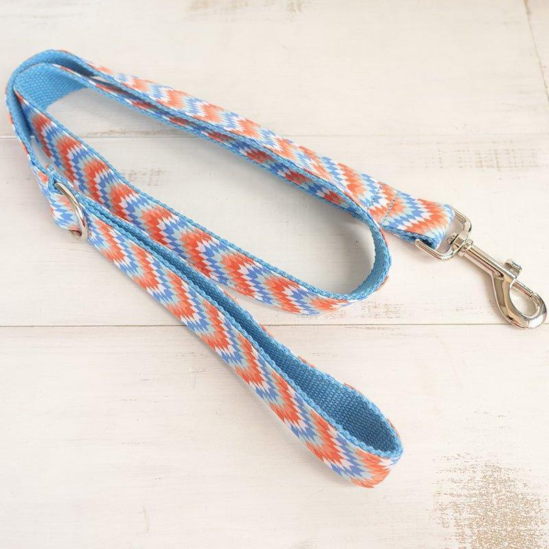 Wave Blue Personalized Dog Collar Set - iTalkPet