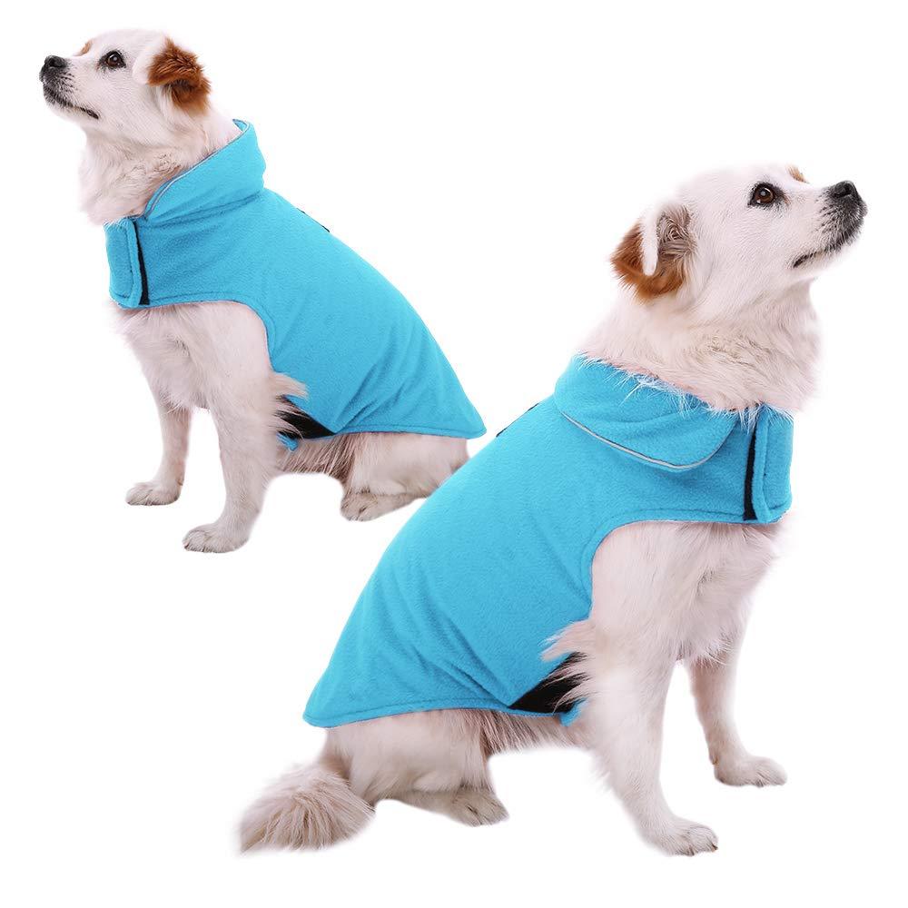 Windproof Winter Warm Fleece Dog Coat Jacket Reflective Soft Pet Dog Vest - iTalkPet
