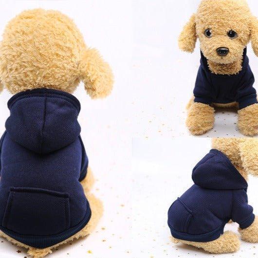 Winter Dog Hoodie Sweatshirts with Pockets Warm Dog Clothes - iTalkPet