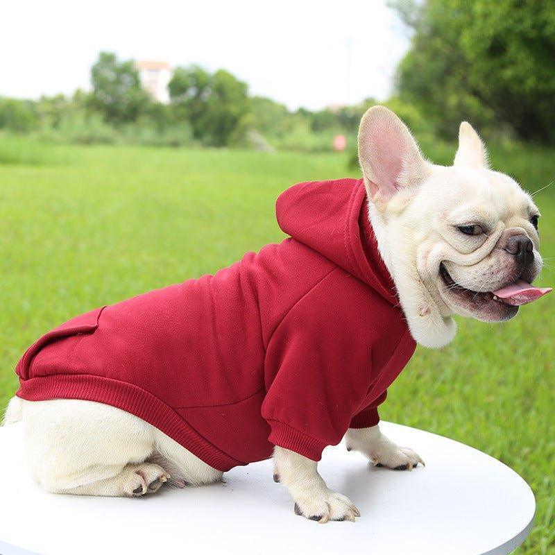 Winter Dog Hoodie Sweatshirts with Pockets Warm Dog Clothes - iTalkPet
