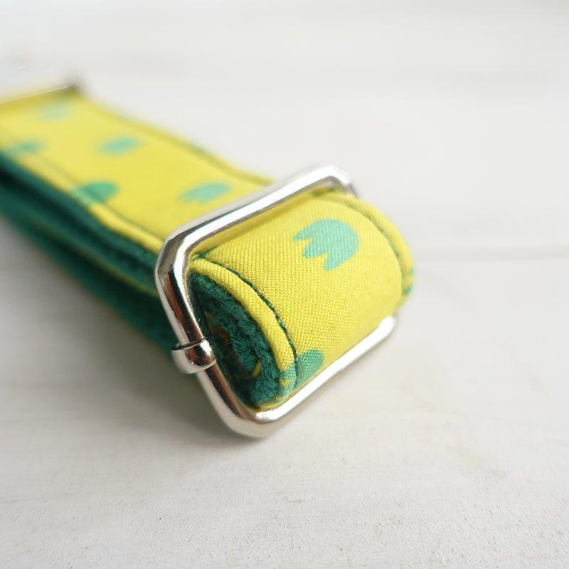 Yellow Dinosaur Footprint Personalized Dog Collar Set - iTalkPet