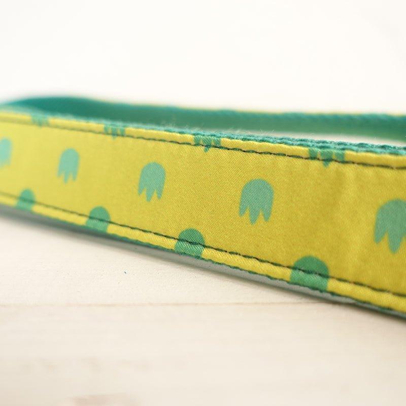 Yellow Dinosaur Footprint Personalized Dog Collar Set - iTalkPet